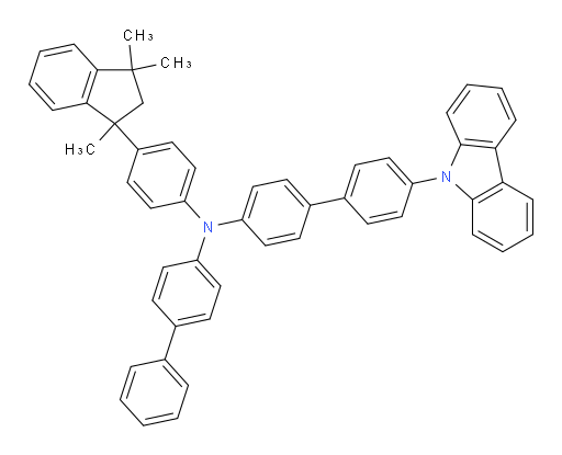N-([1,1'-biphenyl]-4-yl)-4'-(9H-carbazol-9-yl)-N-(4-(1,3,3-trimethyl-2,3-dihydro-1H-inden-1-yl)phenyl)-[1,1'-biphenyl]-4-amine