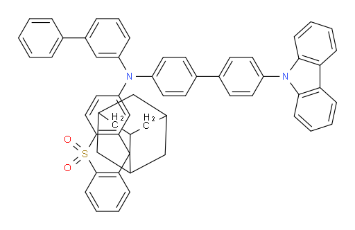2'-((4'-(9H-carbazol-9-yl)-[1,1'-biphenyl]-4-yl)([1,1'-biphenyl]-3-yl)amino)spiro[adamantane-2,9'-thioxanthene] 10',10'-dioxide