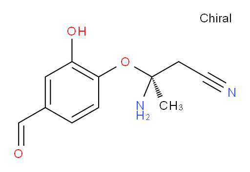 (S)-3-amino-3-(4-formyl-2-hydroxyphenoxy)butanenitrile