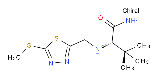 (S)-3,3-dimethyl-2-(((5-(methylthio)-1,3,4-thiadiazol-2-yl)methyl)amino)butanamide