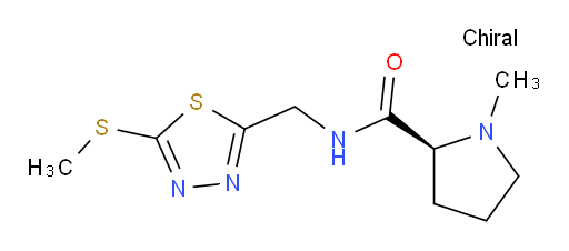 (S)-1-methyl-N-((5-(methylthio)-1,3,4-thiadiazol-2-yl)methyl)pyrrolidine-2-carboxamide