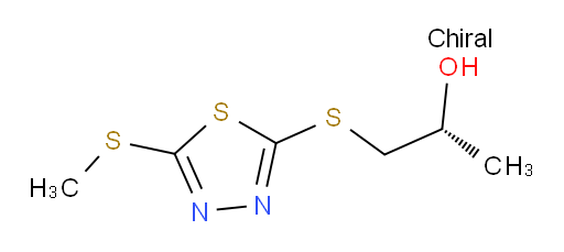 (R)-1-((5-(methylthio)-1,3,4-thiadiazol-2-yl)thio)propan-2-ol