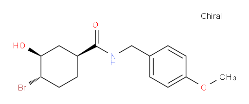 (1S,3S,4S)-4-bromo-3-hydroxy-N-(4-methoxybenzyl)cyclohexanecarboxamide
