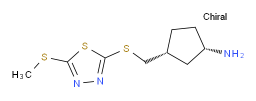 (1S,3R)-3-(((5-(methylthio)-1,3,4-thiadiazol-2-yl)thio)methyl)cyclopentanamine