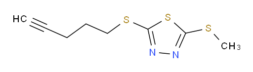 2-(methylthio)-5-(pent-4-yn-1-ylthio)-1,3,4-thiadiazole