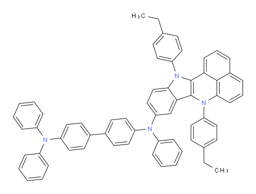 N4-(7,12-bis(4-ethylphenyl)-7,12-dihydrobenzo[de]indolo[3,2-b]quinolin-9-yl)-N4,N4',N4'-triphenyl-[1,1'-biphenyl]-4,4'-diamine
