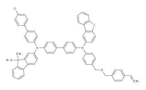 N4-(4'-chloro-[1,1'-biphenyl]-4-yl)-N4'-(dibenzo[b,d]thiophen-2-yl)-N4-(9,9-dimethyl-9H-fluoren-2-yl)-N4'-(4-(((4-vinylbenzyl)oxy)methyl)phenyl)-[1,1'-biphenyl]-4,4'-diamine