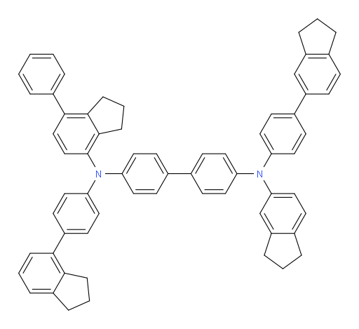 N4-(4-(2,3-dihydro-1H-inden-4-yl)phenyl)-N4'-(2,3-dihydro-1H-inden-5-yl)-N4'-(4-(2,3-dihydro-1H-inden-5-yl)phenyl)-N4-(7-phenyl-2,3-dihydro-1H-inden-4-yl)-[1,1'-biphenyl]-4,4'-diamine