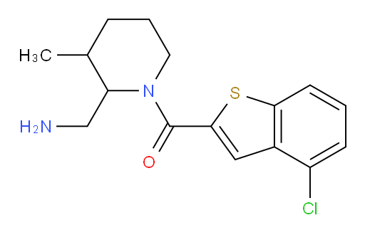 (2-(aminomethyl)-3-methylpiperidin-1-yl)(4-chlorobenzo[b]thiophen-2-yl)methanone