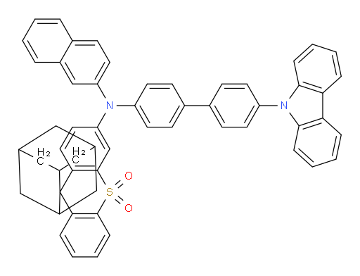 3'-((4'-(9H-carbazol-9-yl)-[1,1'-biphenyl]-4-yl)(naphthalen-2-yl)amino)spiro[adamantane-2,9'-thioxanthene] 10',10'-dioxide