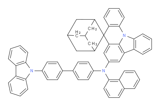 N-(4'-(9H-carbazol-9-yl)-[1,1'-biphenyl]-4-yl)-N-(naphthalen-1-yl)spiro[adamantane-2,8'-indolo[3,2,1-de]acridin]-6'-amine
