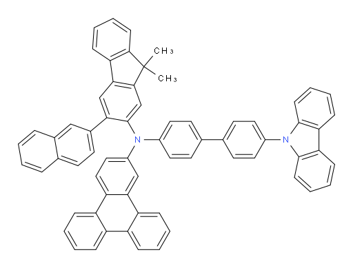 N-(4'-(9H-carbazol-9-yl)-[1,1'-biphenyl]-4-yl)-N-(9,9-dimethyl-3-(naphthalen-2-yl)-9H-fluoren-2-yl)triphenylen-2-amine