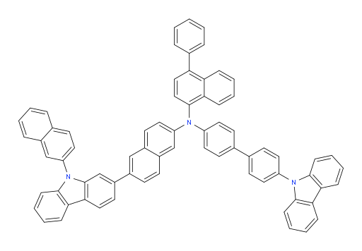 N-(4'-(9H-carbazol-9-yl)-[1,1'-biphenyl]-4-yl)-N-(6-(9-(naphthalen-2-yl)-9H-carbazol-2-yl)naphthalen-2-yl)-4-phenylnaphthalen-1-amine