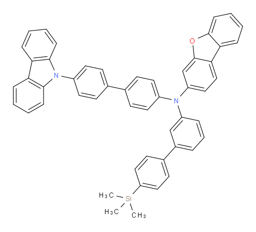N-(4'-(9H-carbazol-9-yl)-[1,1'-biphenyl]-4-yl)-N-(4'-(trimethylsilyl)-[1,1'-biphenyl]-3-yl)dibenzo[b,d]furan-3-amine