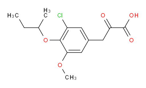 3-(4-(sec-butoxy)-3-chloro-5-methoxyphenyl)-2-oxopropanoic acid