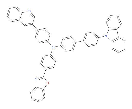 N-(4-(benzo[d]oxazol-2-yl)phenyl)-4'-(9H-carbazol-9-yl)-N-(4-(quinolin-3-yl)phenyl)-[1,1'-biphenyl]-4-amine
