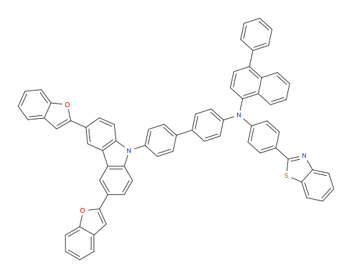 N-(4-(benzo[d]thiazol-2-yl)phenyl)-N-(4'-(3,6-di(benzofuran-2-yl)-9H-carbazol-9-yl)-[1,1'-biphenyl]-4-yl)-4-phenylnaphthalen-1-amine