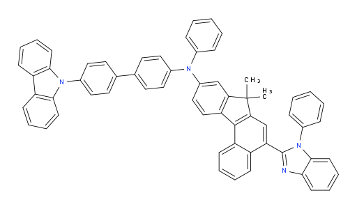 N-(4'-(9H-carbazol-9-yl)-[1,1'-biphenyl]-4-yl)-7,7-dimethyl-N-phenyl-5-(1-phenyl-1H-benzo[d]imidazol-2-yl)-7H-benzo[c]fluoren-9-amine