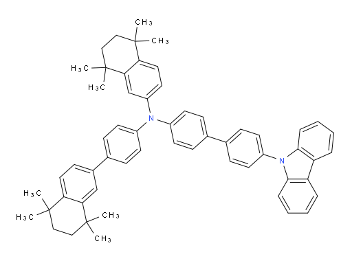 N-(4'-(9H-carbazol-9-yl)-[1,1'-biphenyl]-4-yl)-5,5,8,8-tetramethyl-N-(4-(5,5,8,8-tetramethyl-5,6,7,8-tetrahydronaphthalen-2-yl)phenyl)-5,6,7,8-tetrahydronaphthalen-2-amine