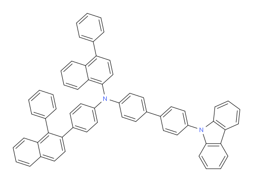 N-(4'-(9H-carbazol-9-yl)-[1,1'-biphenyl]-4-yl)-4-phenyl-N-(4-(1-phenylnaphthalen-2-yl)phenyl)naphthalen-1-amine