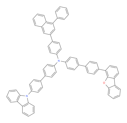 N-(4'-(9H-carbazol-9-yl)-[1,1'-biphenyl]-4-yl)-4'-(dibenzo[b,d]furan-4-yl)-N-(4-(4-phenylnaphthalen-2-yl)phenyl)-[1,1'-biphenyl]-4-amine
