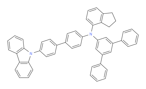 N-(4'-(9H-carbazol-9-yl)-[1,1'-biphenyl]-4-yl)-N-([1,1':3',1''-terphenyl]-5'-yl)-2,3-dihydro-1H-inden-4-amine