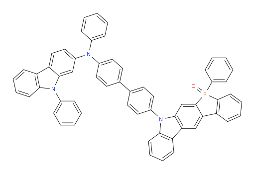 7-phenyl-5-(4'-(phenyl(9-phenyl-9H-carbazol-2-yl)amino)-[1,1'-biphenyl]-4-yl)-5,7-dihydrophosphindolo[2,3-b]carbazole 7-oxide