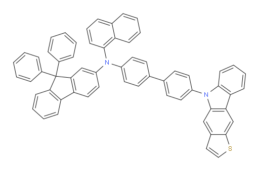 N-(4'-(5H-thieno[3,2-b]carbazol-5-yl)-[1,1'-biphenyl]-4-yl)-N-(naphthalen-1-yl)-9,9-diphenyl-9H-fluoren-2-amine