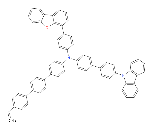 N-(4'-(9H-carbazol-9-yl)-[1,1'-biphenyl]-4-yl)-N-(4-(dibenzo[b,d]furan-4-yl)phenyl)-4''-vinyl-[1,1':4',1''-terphenyl]-4-amine