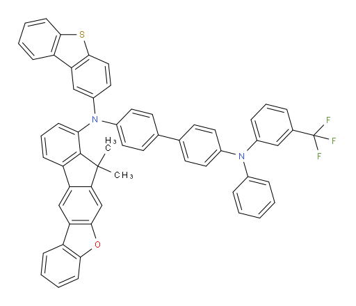 N4-(dibenzo[b,d]thiophen-2-yl)-N4-(7,7-dimethyl-7H-fluoreno[2,3-b]benzofuran-8-yl)-N4'-phenyl-N4'-(3-(trifluoromethyl)phenyl)-[1,1'-biphenyl]-4,4'-diamine