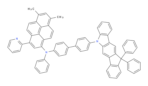 N-(4'-(11,11-diphenylindeno[1,2-b]carbazol-5(11H)-yl)-[1,1'-biphenyl]-4-yl)-6,8-dimethyl-N-phenyl-3-(pyridin-2-yl)pyren-1-amine