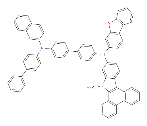 N4-([1,1'-biphenyl]-4-yl)-N4'-(dibenzo[b,d]furan-3-yl)-N4'-(9-methyl-9H-dibenzo[a,c]carbazol-11-yl)-N4-(naphthalen-2-yl)-[1,1'-biphenyl]-4,4'-diamine
