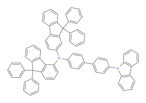 N-(4'-(9H-carbazol-9-yl)-[1,1'-biphenyl]-4-yl)-N-(9,9-diphenyl-9H-fluoren-4-yl)-9,9-diphenyl-9H-fluoren-2-amine