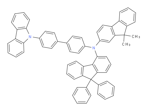 N-(4'-(9H-carbazol-9-yl)-[1,1'-biphenyl]-4-yl)-N-(9,9-diphenyl-9H-fluoren-4-yl)-9,9-dimethyl-9H-fluoren-2-amine