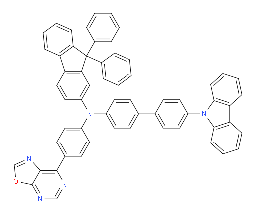 N-(4'-(9H-carbazol-9-yl)-[1,1'-biphenyl]-4-yl)-N-(4-(oxazolo[5,4-d]pyrimidin-7-yl)phenyl)-9,9-diphenyl-9H-fluoren-2-amine