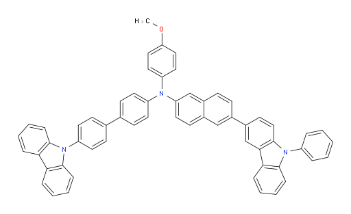 N-(4'-(9H-carbazol-9-yl)-[1,1'-biphenyl]-4-yl)-N-(4-methoxyphenyl)-6-(9-phenyl-9H-carbazol-3-yl)naphthalen-2-amine