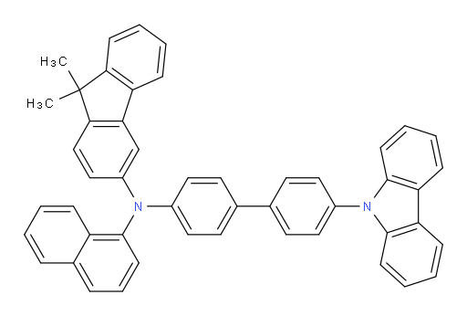 N-(4'-(9H-carbazol-9-yl)-[1,1'-biphenyl]-4-yl)-9,9-dimethyl-N-(naphthalen-1-yl)-9H-fluoren-3-amine
