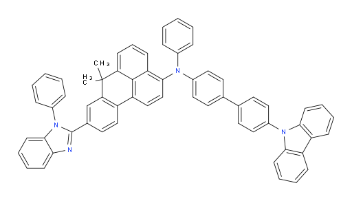 N-(4'-(9H-carbazol-9-yl)-[1,1'-biphenyl]-4-yl)-7,7-dimethyl-N-phenyl-9-(1-phenyl-1H-benzo[d]imidazol-2-yl)-7H-benzo[de]anthracen-3-amine