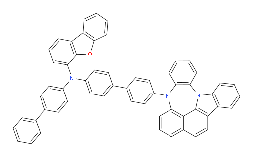 N-(4'-(4H-4,8b-diazaindeno[1,2,3-gh]pleiaden-4-yl)-[1,1'-biphenyl]-4-yl)-N-([1,1'-biphenyl]-4-yl)dibenzo[b,d]furan-4-amine