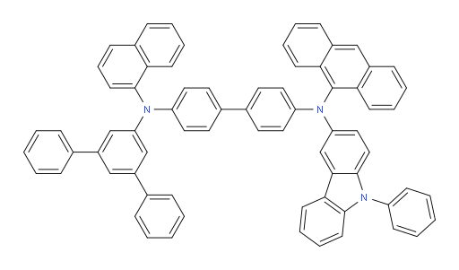 N4-([1,1':3',1''-terphenyl]-5'-yl)-N4'-(anthracen-9-yl)-N4-(naphthalen-1-yl)-N4'-(9-phenyl-9H-carbazol-3-yl)-[1,1'-biphenyl]-4,4'-diamine