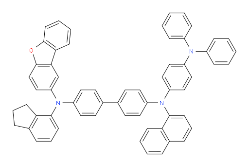 N4-(dibenzo[b,d]furan-2-yl)-N4-(2,3-dihydro-1H-inden-4-yl)-N4'-(4-(diphenylamino)phenyl)-N4'-(naphthalen-1-yl)-[1,1'-biphenyl]-4,4'-diamine