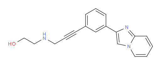 2-((3-(3-(imidazo[1,2-a]pyridin-2-yl)phenyl)prop-2-yn-1-yl)amino)ethanol