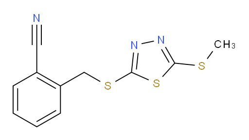 2-(((5-(methylthio)-1,3,4-thiadiazol-2-yl)thio)methyl)benzonitrile