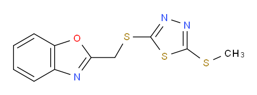 2-(((5-(methylthio)-1,3,4-thiadiazol-2-yl)thio)methyl)benzo[d]oxazole