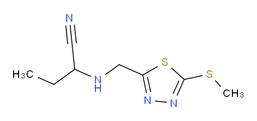 2-(((5-(methylthio)-1,3,4-thiadiazol-2-yl)methyl)amino)butanenitrile