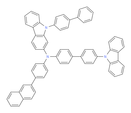 N-(4'-(9H-carbazol-9-yl)-[1,1'-biphenyl]-4-yl)-9-([1,1'-biphenyl]-4-yl)-N-(4-(naphthalen-2-yl)phenyl)-9H-carbazol-2-amine