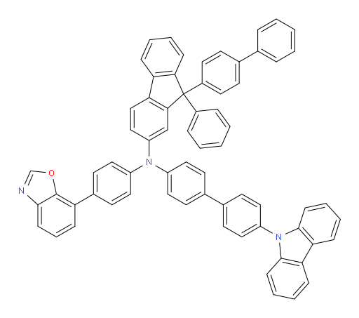 N-(4'-(9H-carbazol-9-yl)-[1,1'-biphenyl]-4-yl)-9-([1,1'-biphenyl]-4-yl)-N-(4-(benzo[d]oxazol-7-yl)phenyl)-9-phenyl-9H-fluoren-2-amine