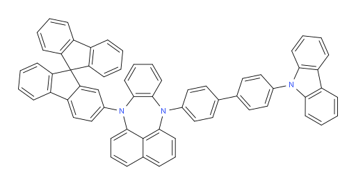 7-(9,9'-spirobi[fluoren]-7-yl)-12-(4'-(9H-carbazol-9-yl)-[1,1'-biphenyl]-4-yl)-7,12-dihydrobenzo[b]naphtho[1,8-ef][1,4]diazepine