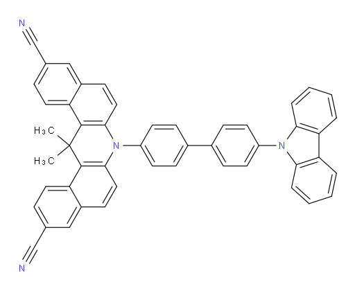 7-(4'-(9H-carbazol-9-yl)-[1,1'-biphenyl]-4-yl)-14,14-dimethyl-7,14-dihydrodibenzo[a,j]acridine-3,11-dicarbonitrile