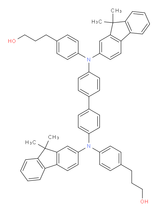 3,3'-(([1,1'-biphenyl]-4,4'-diylbis((9,9-dimethyl-9H-fluoren-2-yl)azanediyl))bis(4,1-phenylene))bis(propan-1-ol)